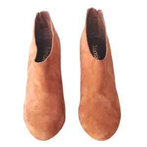 Kensie tan leather ankle booties Size 7.5
